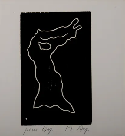Incisione Su Legno Arp - Multiple Femme VI, 1956