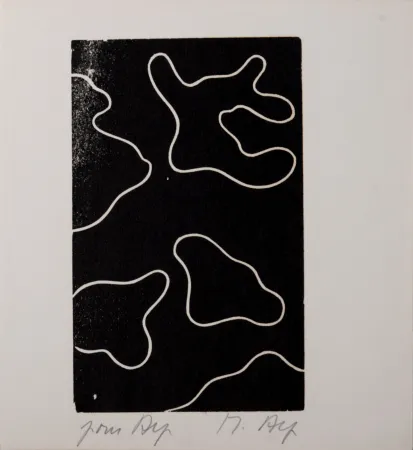 Incisione Su Legno Arp - Multiple Femme VII, 1956