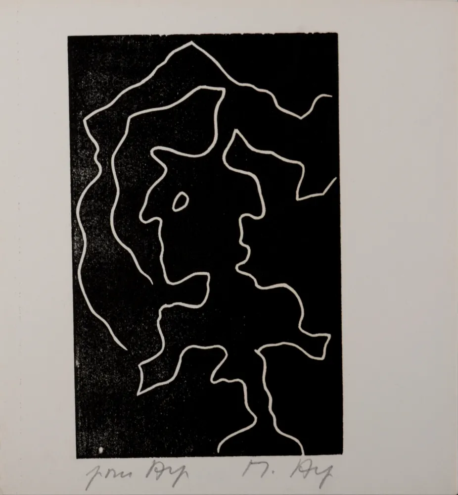 Incisione Su Legno Arp - Multiple Femme VIII, 1956