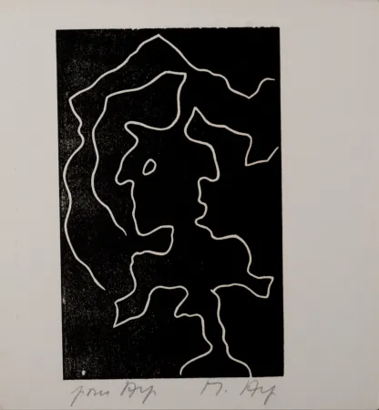 Incisione Su Legno Arp - Multiple Femme VIII, 1956