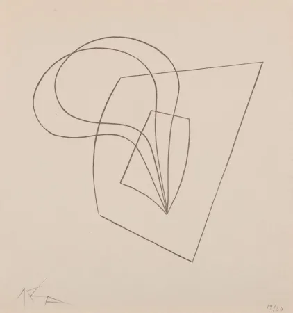 Litografia Arp - Pflanzlich-architektonische