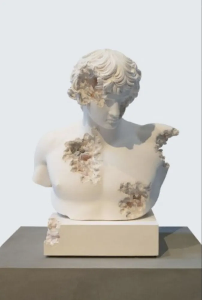 Multiplo Arsham - Rose Quartz Eroded Bust of Antinous