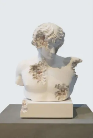 Multiplo Arsham - Rose Quartz Eroded Bust of Antinous