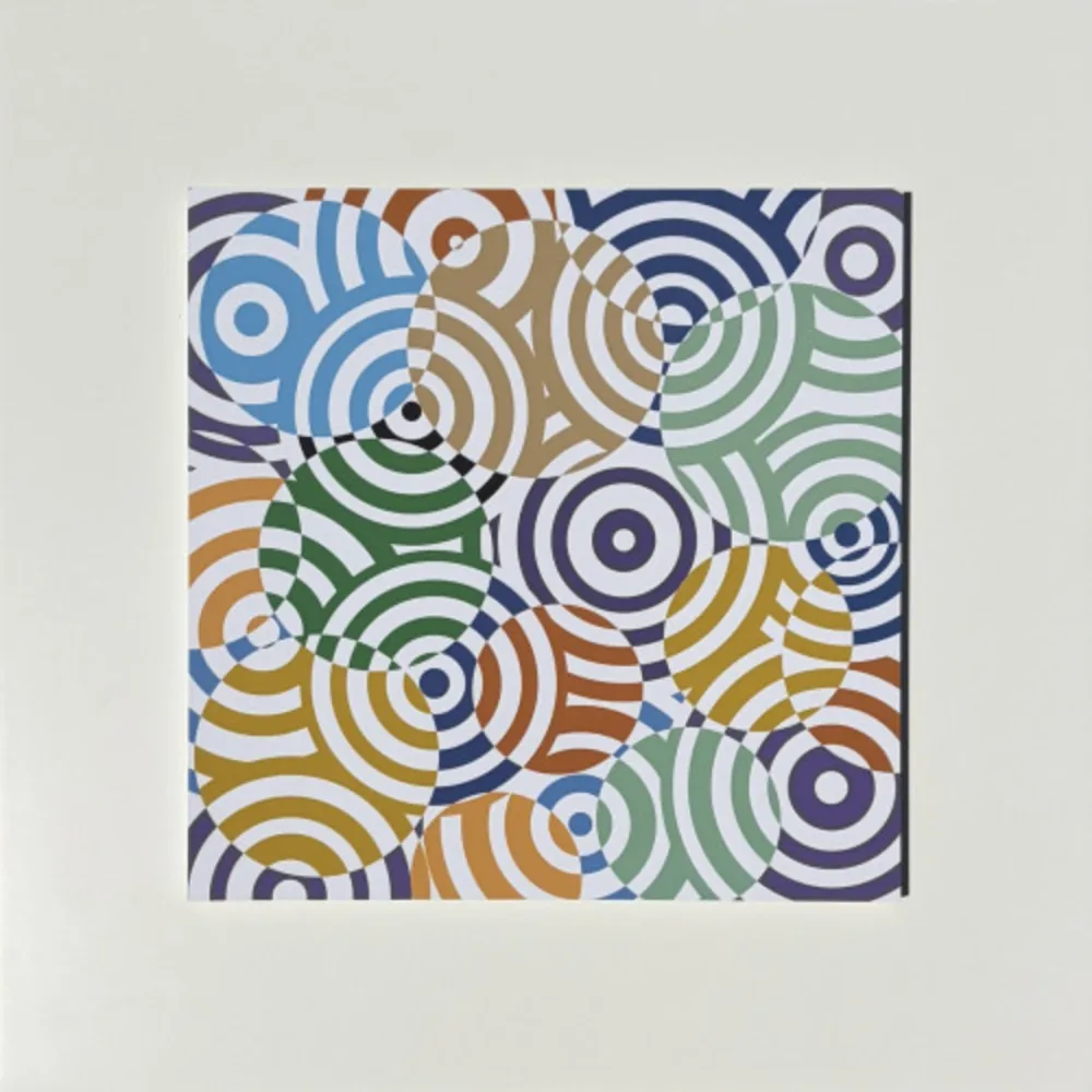 Multiplo Asis - Interferences cercles de couleurs Gris Rouge Arc en Ciel