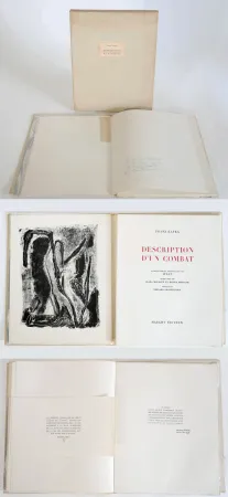 Libro Illustrato Atlan - Kafka. DESCRIPTION D'UN COMBAT. 16 ithographies originales d'Atlan (1946)