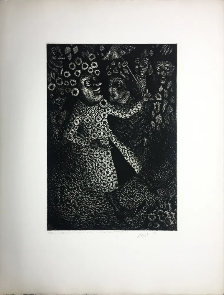 Acquatinta Avati - Les Ridicules (planche n° 2) (1951)