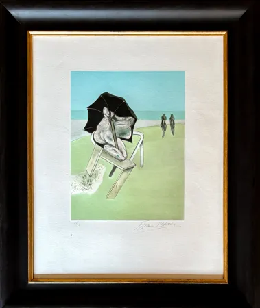 Incisione Bacon - Francis Bacon (1909–1992) - Metropolitan Triptych. Left panel - Color etching and aquatint on Guarro laid paper - 1981