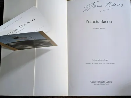 Non Tecnico Bacon - Francis Bacon - Peintures Récentes,  Hand-Signed catalog and invitation,  1984