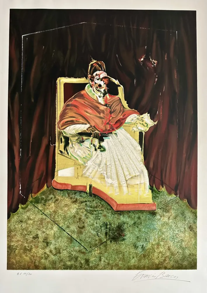 Litografia Bacon - Study for Portrait of Pope Innocent X after Velasquez
