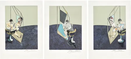 Litografia Bacon -  Three studies of the male back