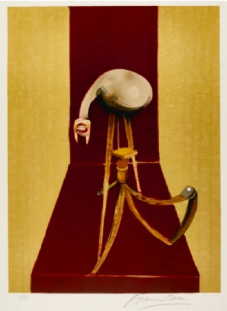 Litografia Bacon - Tryptique respons -central pannel -  large size