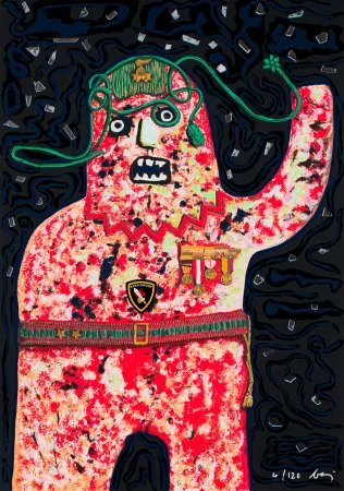 Serigrafia Baj - Assaltatore