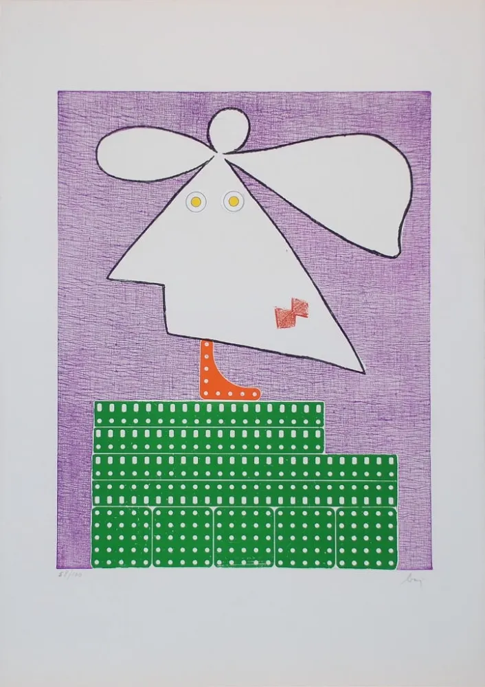 Incisione Baj - Baj chez Picasso 9