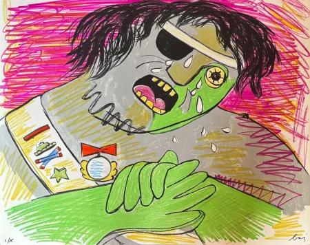 Litografia Baj - Enrico Baj (1924–2003) – Le Vicomte de Turenne – Color lithograph on paper – 1965