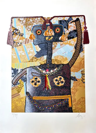 Non Tecnico Baj - Enrico Baj (1924 – 2003) – Marie Françoise Cathérine de Beauvan-Craon Marchesa di Boufflers (1711 – 1786) – Mixed media in colour and collage – 1976