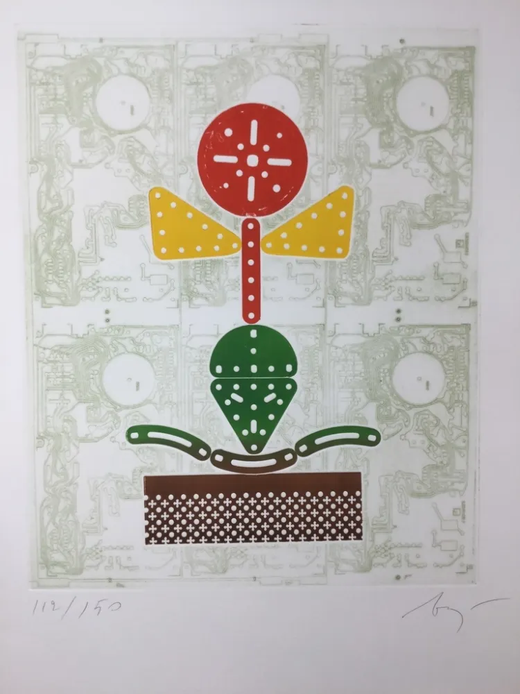 Acquaforte Baj - Fiore meccanico