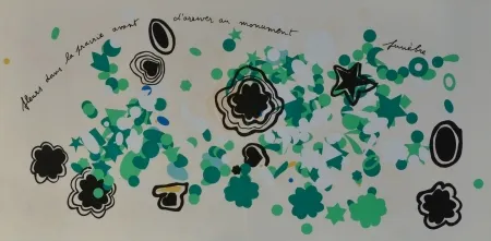 Litografia Baj - Fleurs dans la prairie