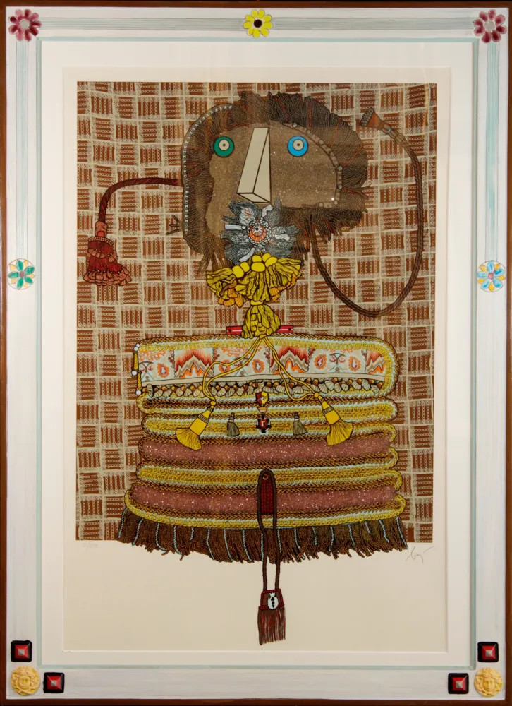 Serigrafia Baj - Geneviève Premoy detta la Cavaliera Balthasar