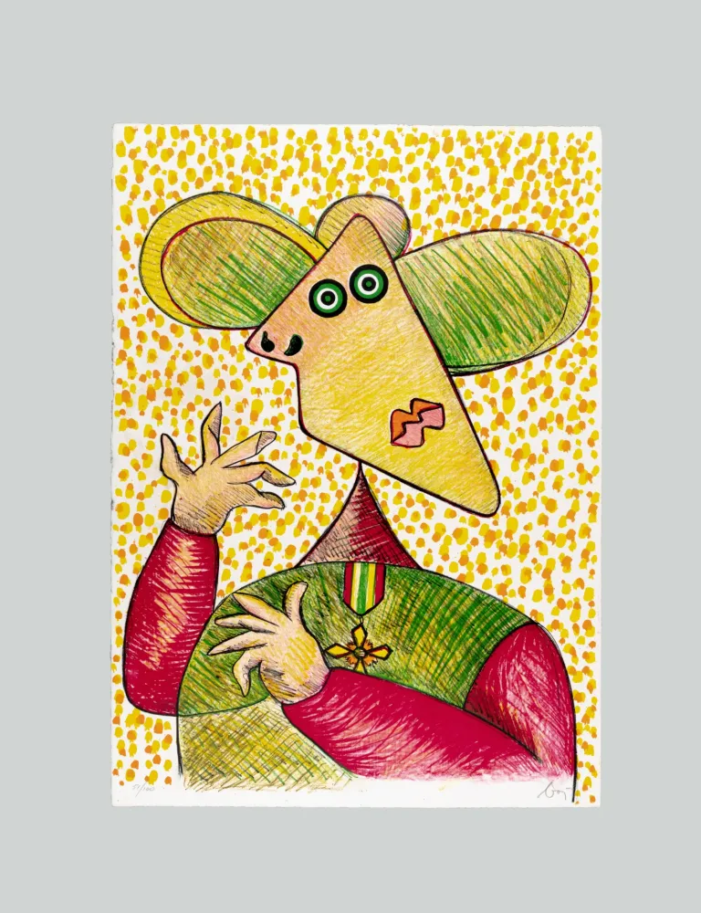 Litografia Baj - Greta Garbo