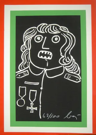 Multiplo Baj - Manifesto per la mostra Enrico Baj, Palazzo dei Diamanti, Ferrara