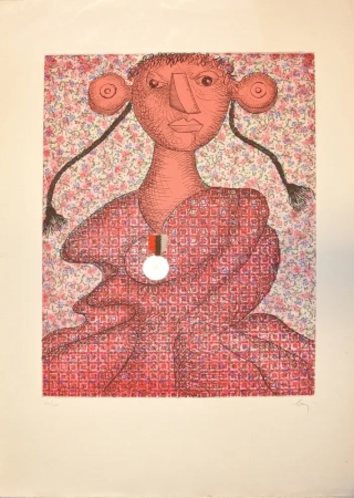 Incisione Baj - Marguerite d'Angouleme, Reine de Navarre