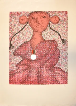 Incisione Baj - Marguerite d'Angouleme, Reine de Navarre