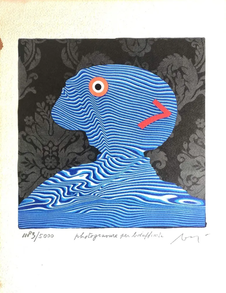 Litografia Baj - Number 7