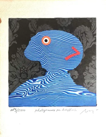 Litografia Baj - Number 7