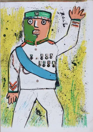 Litografia Baj - One Cent Life, 1964