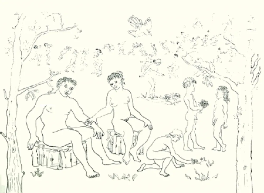 Incisione Baj - Paradiso perduto: il nuovo mondo