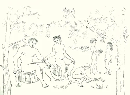 Incisione Baj - Paradiso perduto: il nuovo mondo