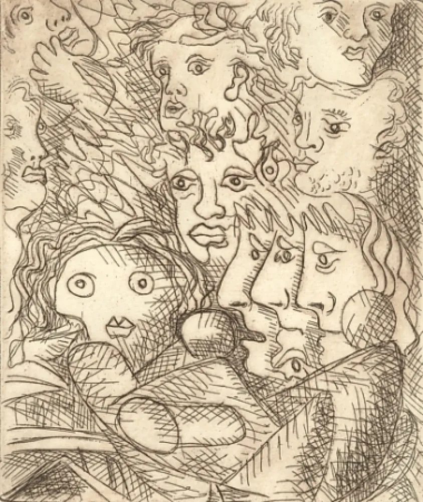 Incisione Baj - Senza titolo