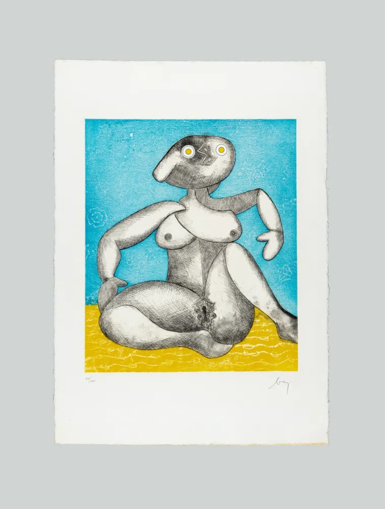 Incisione Baj - The great european nude