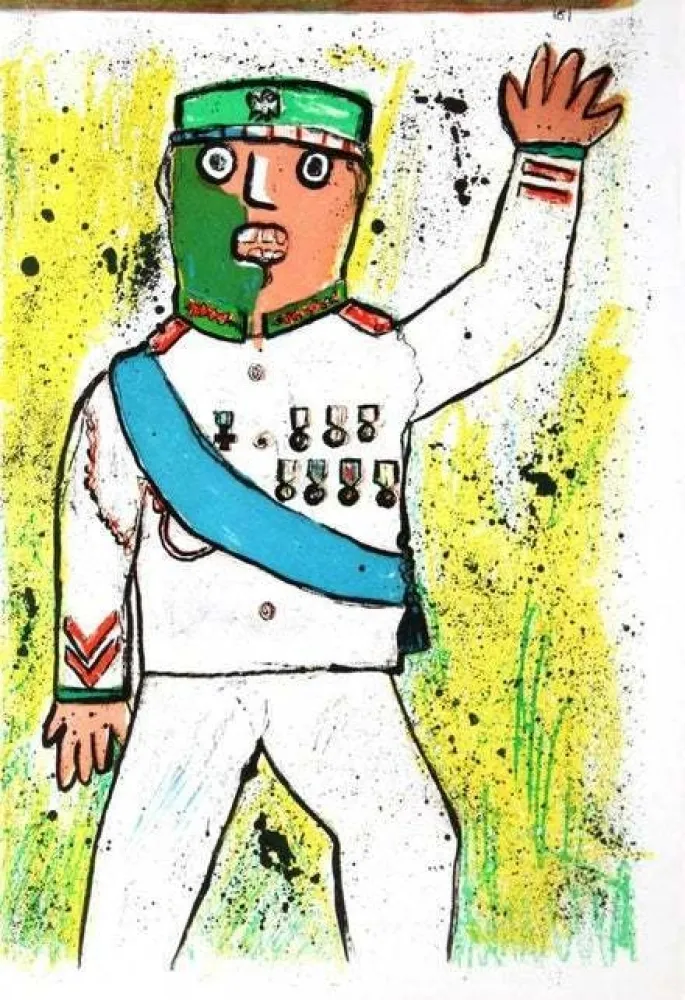 Litografia Baj - Untitled