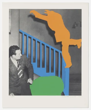 Multiplo Baldessari - Two Figures: One Leaping, One Reacting