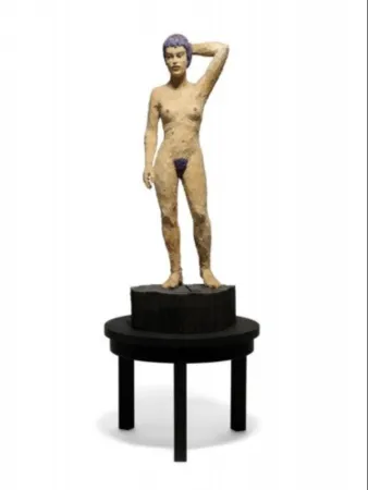 Incisione Su Legno Balkenhol - Femme burlesque (Burlesque Woman)