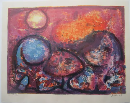 Litografia Balle - Under rød himmel -Under the red sky