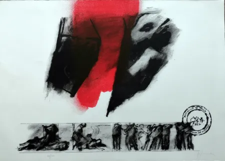 Litografia Balmes - El rojo gota a gota va naciendo