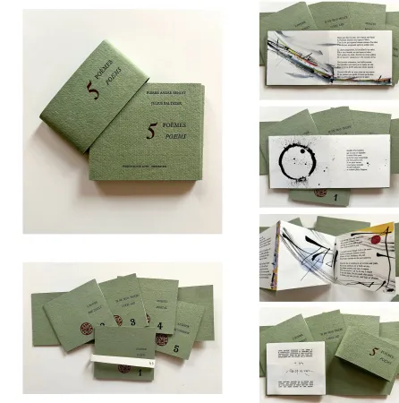 Libro Illustrato Baltazar - 5 POÈMES, Pierre-André Benoit - 5 ENCRES ORIGINALES, Julius Baltazar (2016)