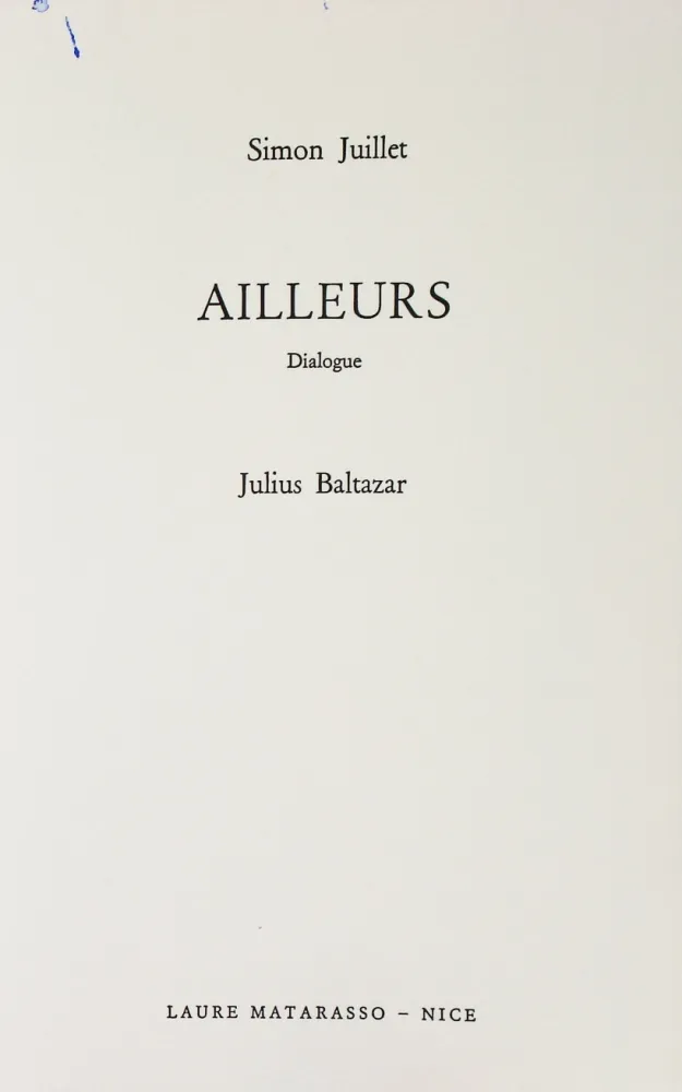 Libro Illustrato Baltazar - Ailleurs