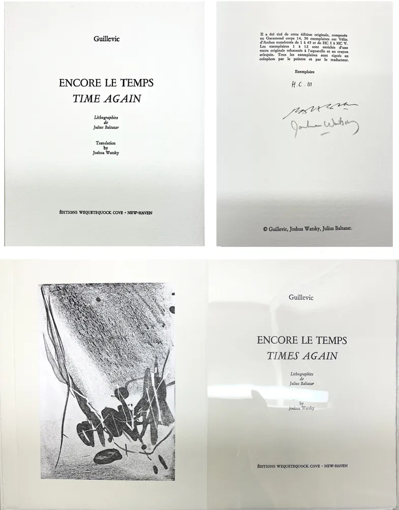 Libro Illustrato Baltazar - Guillevic : ENCORE LE TEMPS / TIME AGAIN