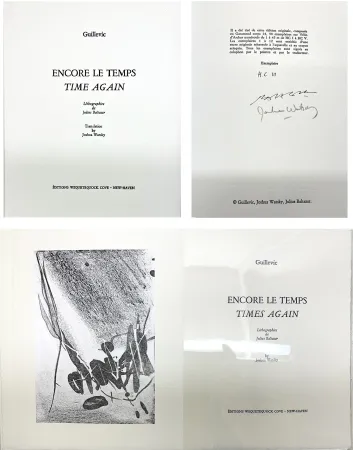 Libro Illustrato Baltazar - Guillevic : ENCORE LE TEMPS / TIME AGAIN