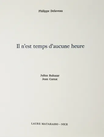 Libro Illustrato Baltazar - Il n'est temps d'aucune heure