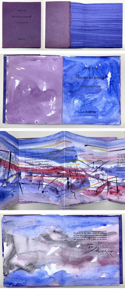 Libro Illustrato Baltazar - James Sacré : MON POÈME EMPÊCHÉ. Avec des peintures originales (2010)