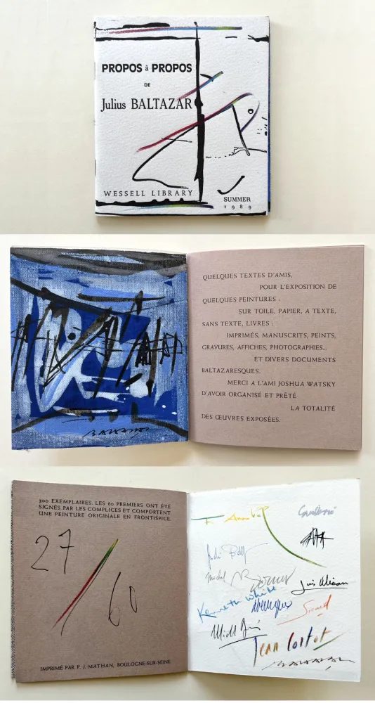 Monotipo Baltazar - PROPOS à PROPOS de Julius BALTAZAR (Avec une peinture originale sur toile‎)