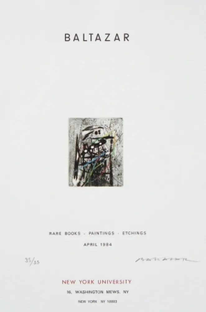 Acquaforte Baltazar - Sans titre