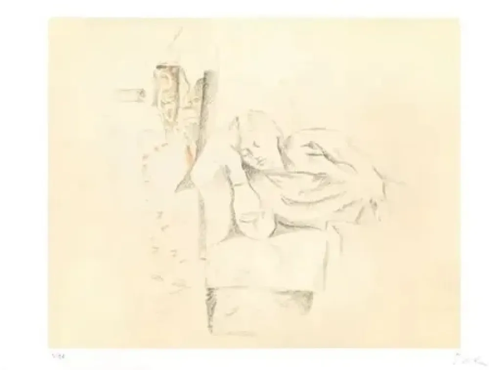 Litografia Balthus - Jeune fille endormie 