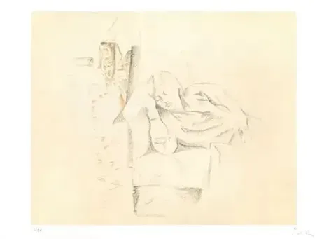Litografia Balthus - Jeune fille endormie 