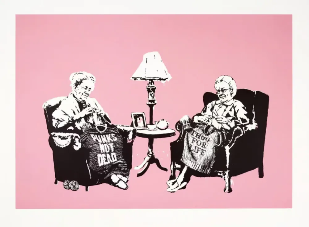 Serigrafia Banksy - Grannies (Unsigned)
