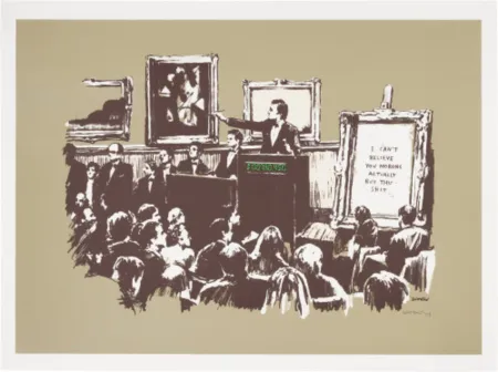 Serigrafia Banksy - Morons (Sepia)